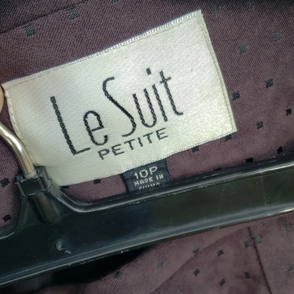 Vintage Le Suit petite women's size  10P 2 piece brown suit - Picture 2 of 8